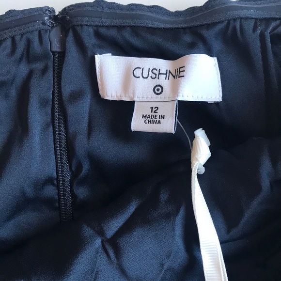 Cushnie Navy Blue Strapless Side-Slit Asymmetrical-Hem Dress Size 12 - Picture 10 of 14